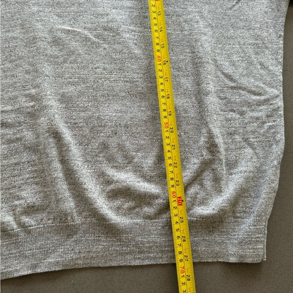 J. Crew Light Gray Cotton V-Neck Sweater XXL - Picture 7 of 9